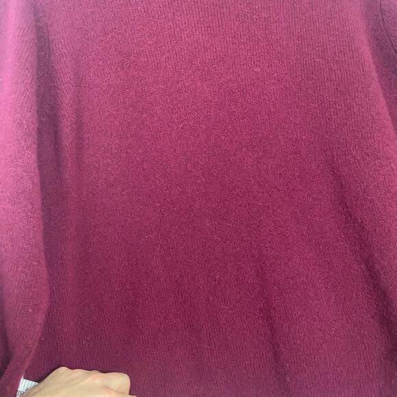 Venezia Jeans Lambswool Blend Sweater Burgundy Size 14/16 Warm Classic Knit - Picture 10 of 13